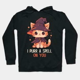 Funny Cat Pun Witch Spell Graphic Men Kids Women Halloween Hoodie